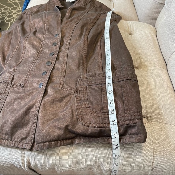 Coldwater Creek Bronze Snap Closure Jacket Sz W18 - Picture 8 of 8
